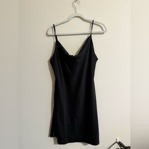 UO Black Slip Cowl Neck Dress